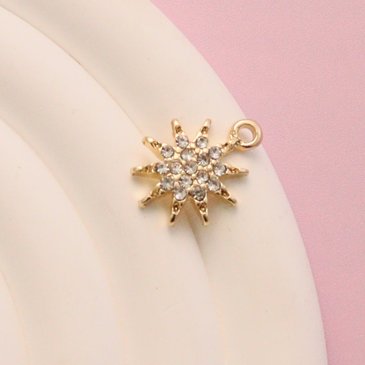 Cross Border Hollow Pentagram Diamond Inlaid Small Pendant Alloy Jewelry Accessories Diy Accessories Pendant Bracelet Clothing Material