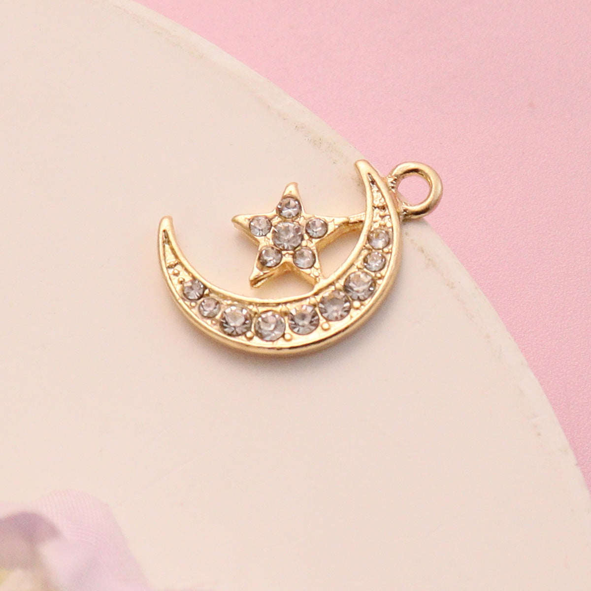 Vintage Star Moon Hollow Pendant Handmade Star Moon Pendant Bracelet Necklace Accessories DIY Alloy Accessories