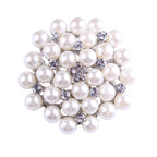 Korea style full pearl swan rhinestone flower brooch pin -women's fashion accessories