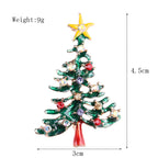 Women's Christmas Brooches Set - New Fashion Santa Tree Reindeer Wreath Snowflake Bell Pins
