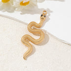 Cross Border New Diamond Inlaid Snake Shaped Alloy Pendant Bracelet Necklace Earring Accessories High-end Diy Material Accessories