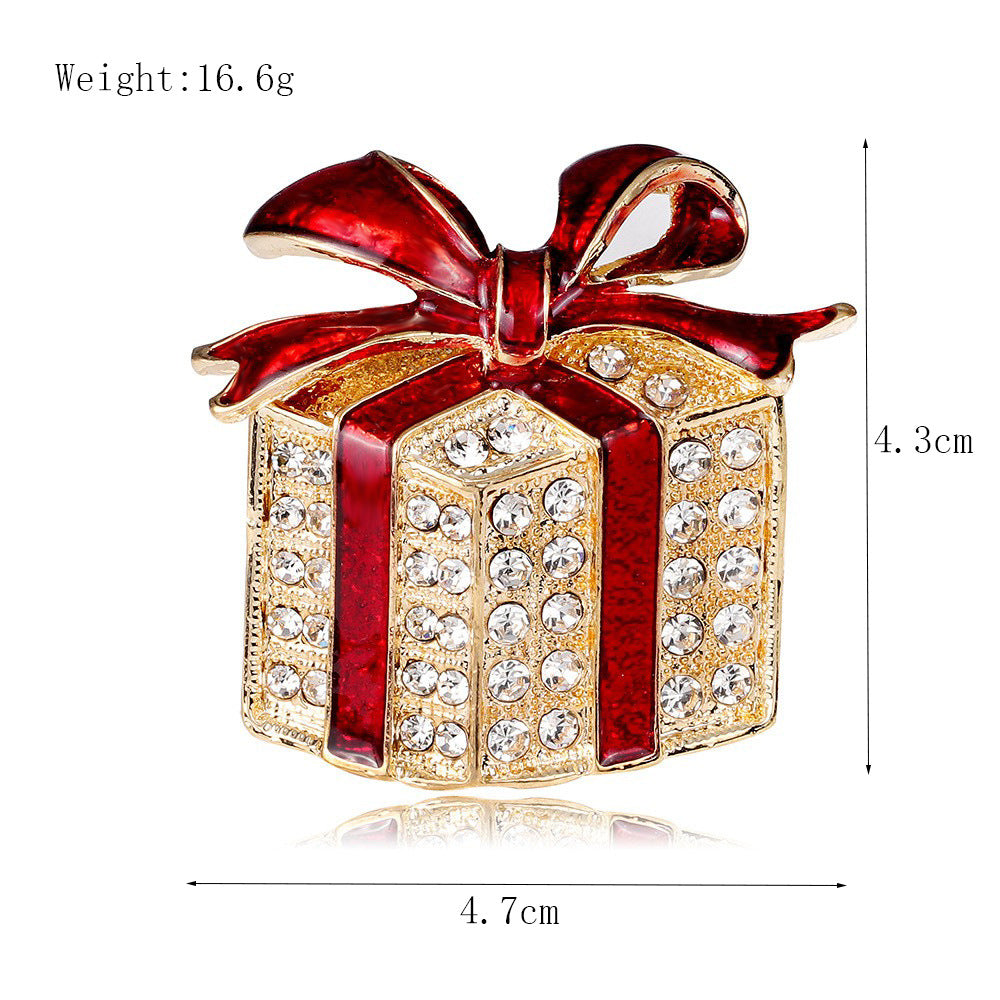Women's Christmas Brooches Set - New Fashion Santa Tree Reindeer Wreath Snowflake Bell Pins