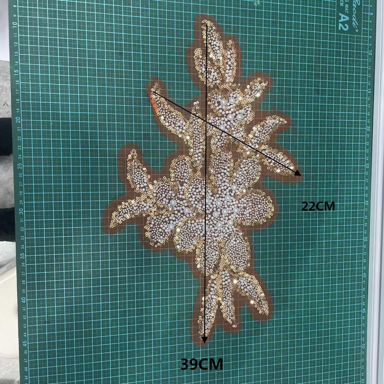 New 3D Beaded Flower Coat Trim - Rhinestone Collar, Waist & Shoulder Accessories for Wedding Dress DIY