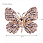 Korean Style Eco-Friendly Alloy Rainbow Rhinestone Butterfly Brooch Pin - Women's Fashion Animal Lapel Accessory