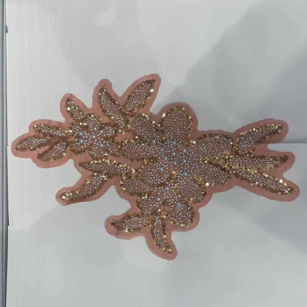 New 3D Beaded Flower Coat Trim - Rhinestone Collar, Waist & Shoulder Accessories for Wedding Dress DIY