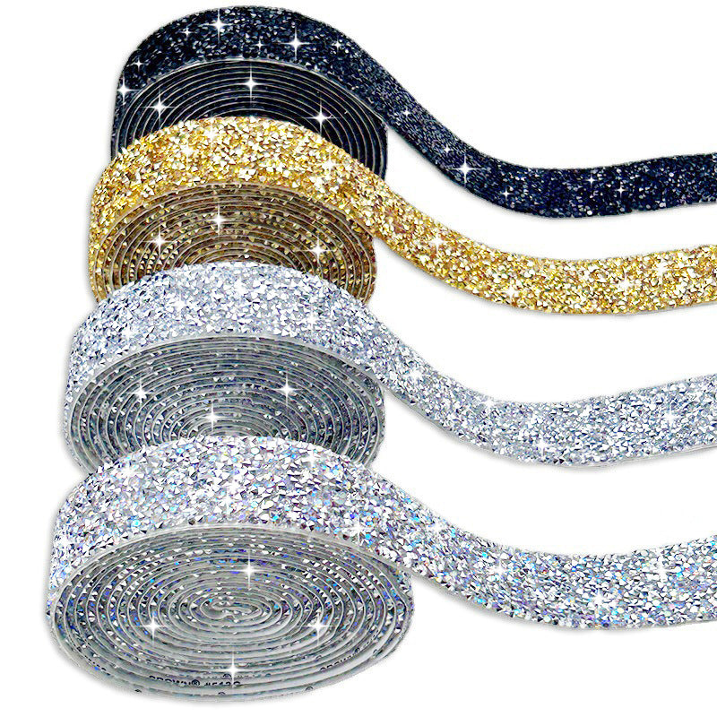 Resin rhinestone strip, self-adhesive rhinestone patch, clothing adhesive hot rhinestone DIY accessory rhinestone strip