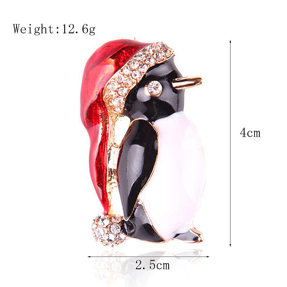 Women's Christmas Brooches Set - New Fashion Santa Tree Reindeer Wreath Snowflake Bell Pins