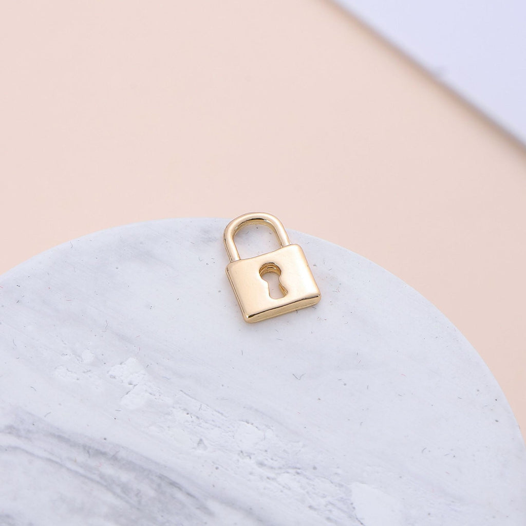 Diamond Studded Lock Pendant, Heart-shaped Lock, Fake Lock Bracelet, Earring Material, Luggage, Clothing Decoration, Diy Alloy Jewelry Accessories