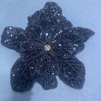 Large Floral Lace Appliqué Trim with Sequins & Beading – Embellished DIY Sew-On Embroidered Flower for Wedding Dresses, Evening Gowns & Bridal Fashion Accessories