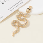 Cross Border New Diamond Inlaid Snake Shaped Alloy Pendant Bracelet Necklace Earring Accessories High-end Diy Material Accessories