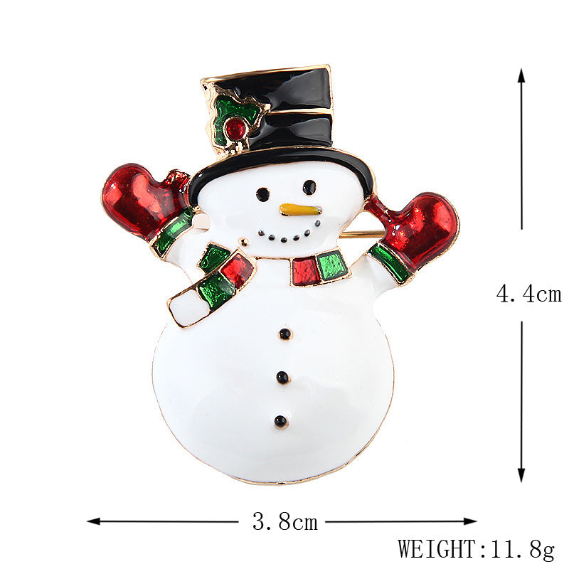 Women's Christmas Brooches Set - New Fashion Santa Tree Reindeer Wreath Snowflake Bell Pins