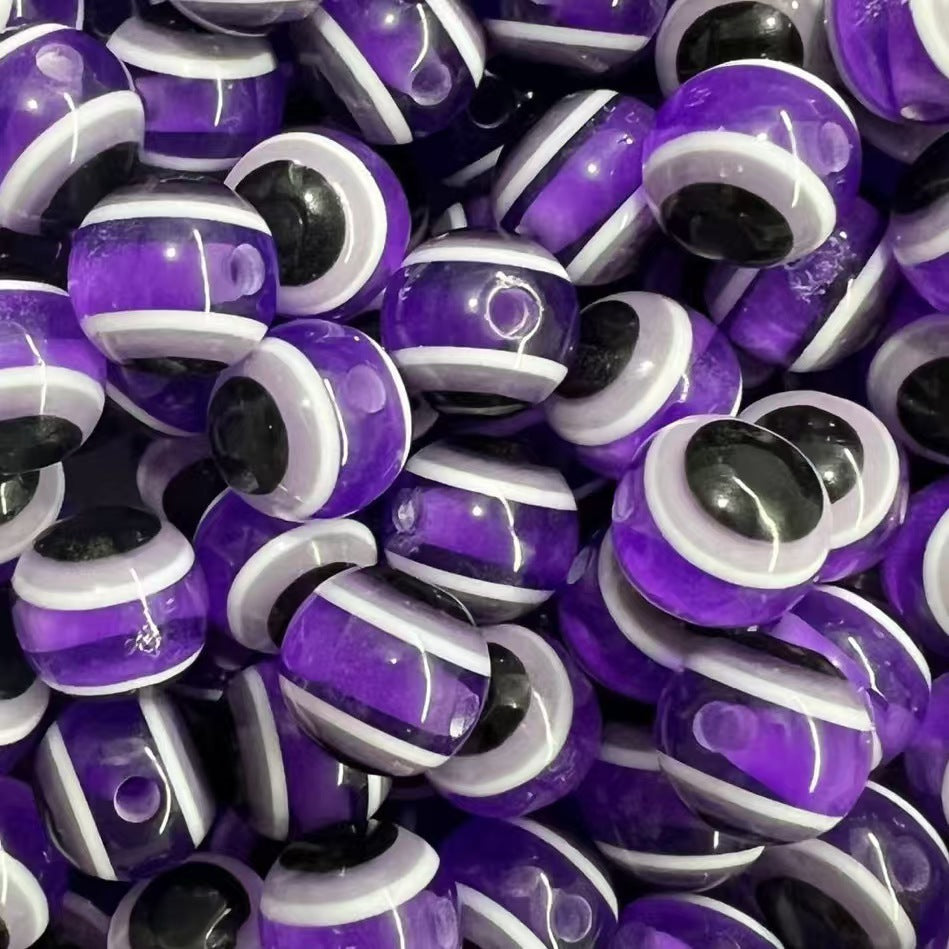 Resin Eyes Beads Devil's Eye Türkiye Blue Eyes Stripes Luya Fish Eyes Block Beads diy Loose Beads Beads