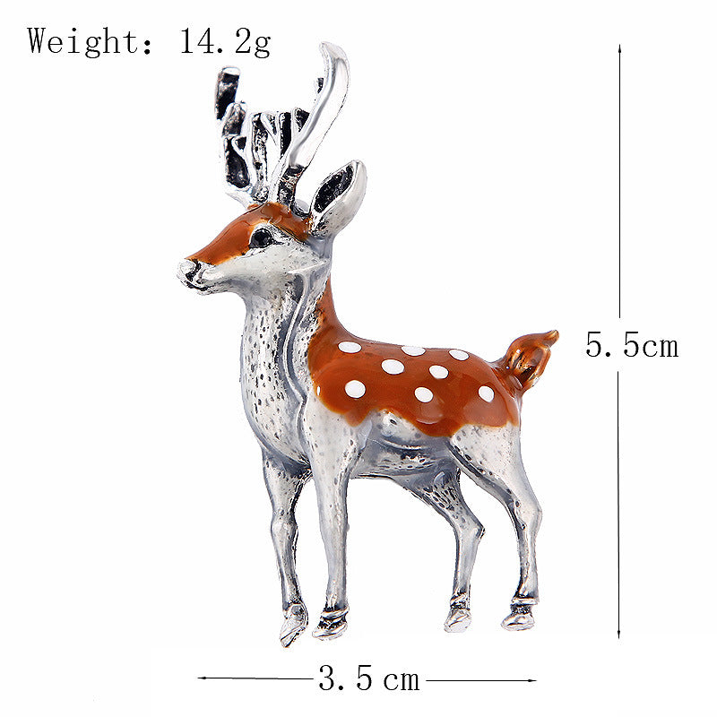 Women's Christmas Brooches Set - New Fashion Santa Tree Reindeer Wreath Snowflake Bell Pins