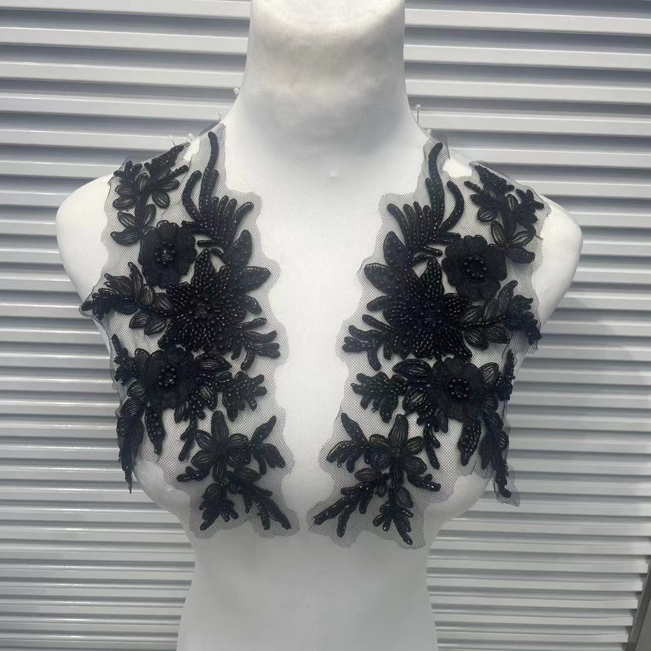 Multicolor Lace Embroidery Sequins Trim - DIY Accessories for Wedding Dresses, Evening Gowns & Dance Performance Costumes