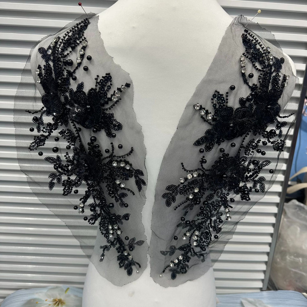 New Arrival Multi-Color Lace Embroidered Sequin Trim - DIY Bridal/Evening/Dance Costume Applique Lace Border