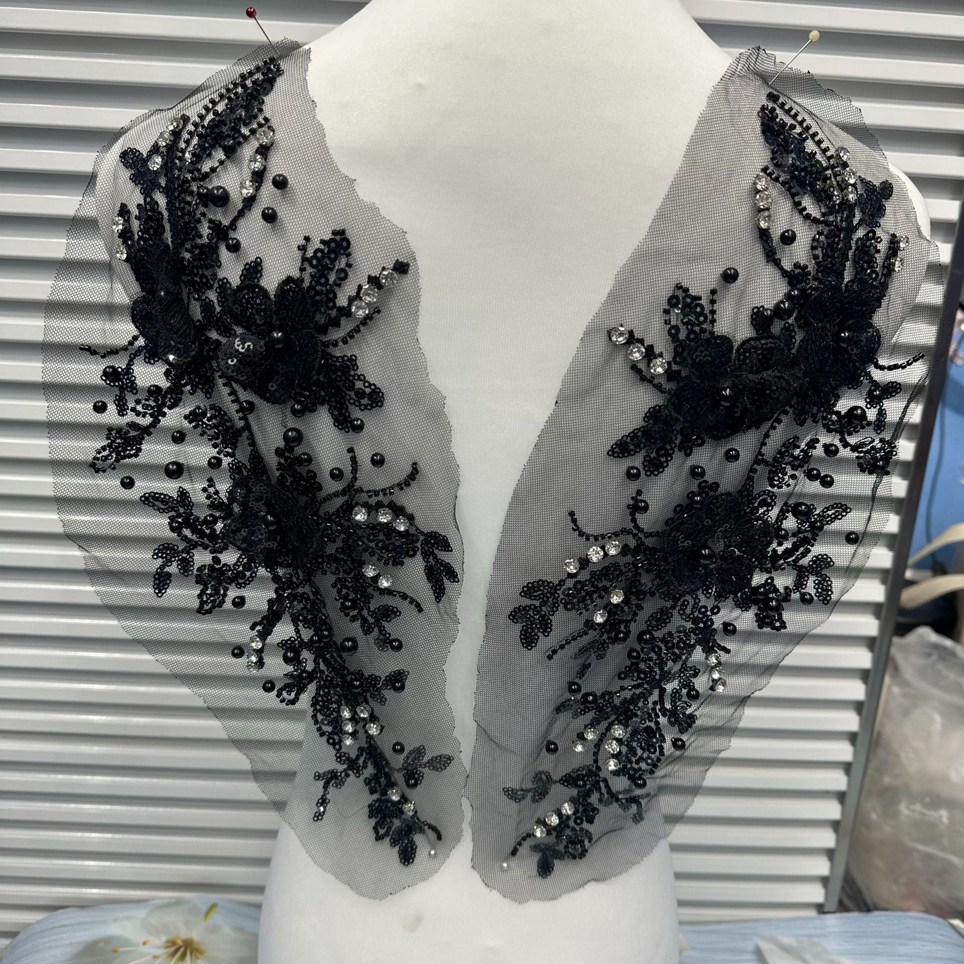 New Arrival Multi-Color Lace Embroidered Sequin Trim - DIY Bridal/Evening/Dance Costume Applique Lace Border