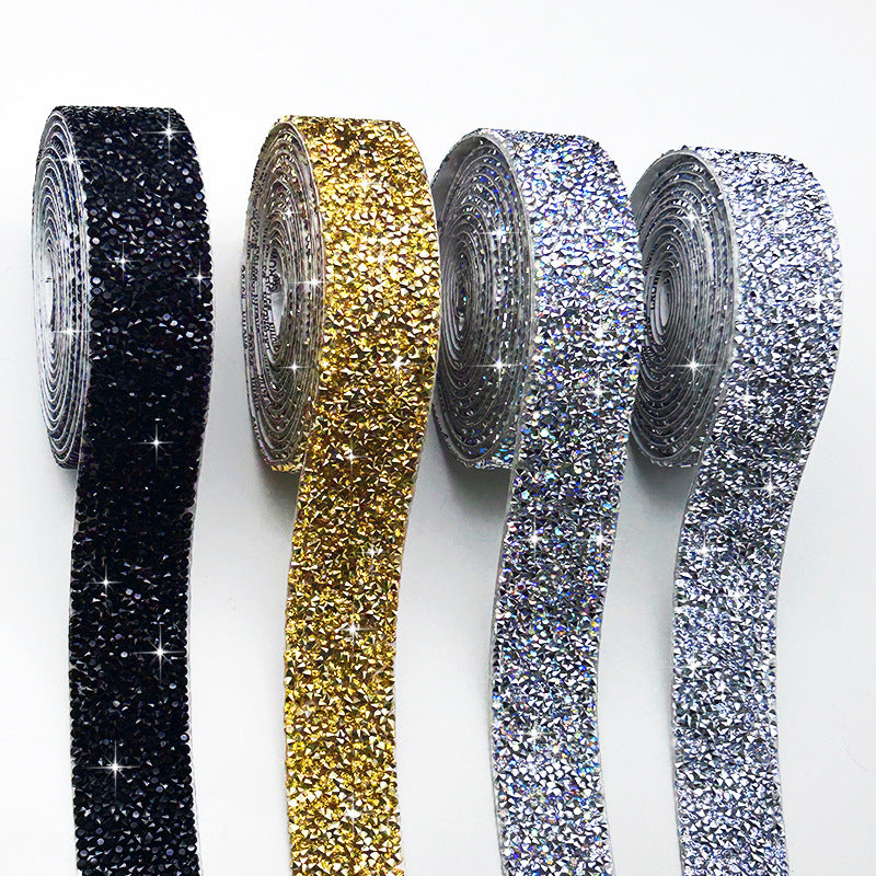 Resin rhinestone strip, self-adhesive rhinestone patch, clothing adhesive hot rhinestone DIY accessory rhinestone strip