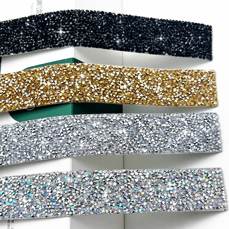 Resin rhinestone strip, self-adhesive rhinestone patch, clothing adhesive hot rhinestone DIY accessory rhinestone strip