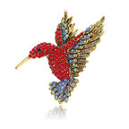 Retro Woodpecker Brooch - Full Crystal Rhinestone Eco Alloy Bird Pin, Vintage Style Women's Fashion Jewelry