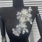 3D Embroidered Flower Patches & Delicate Lace Trims - All-in-One Apparel Decor Set