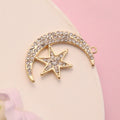 Vintage Star Moon Hollow Pendant Handmade Star Moon Pendant Bracelet Necklace Accessories DIY Alloy Accessories