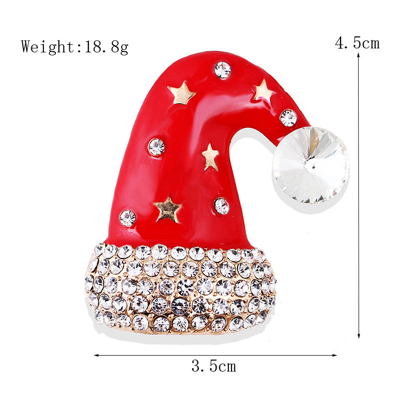 Women's Christmas Brooches Set - New Fashion Santa Tree Reindeer Wreath Snowflake Bell Pins