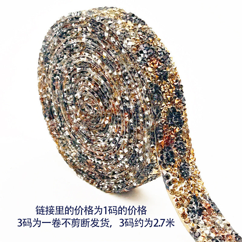 Resin rhinestone strip, self-adhesive rhinestone patch, clothing adhesive hot rhinestone DIY accessory rhinestone strip