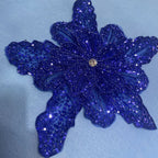 Multicolor Layered Sequin & Beaded 3D Floral Appliqué – Decorative Patch for Dresses, Evening Gowns & Bridal Fashion Accessories