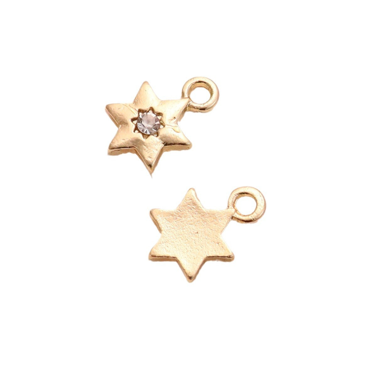 Alloy Pentagram Diamond Inlaid Small Pendant, Star Jewelry Accessories, Clothing Necklace, Mobile Phone Chain, Diy Material Small Pendant