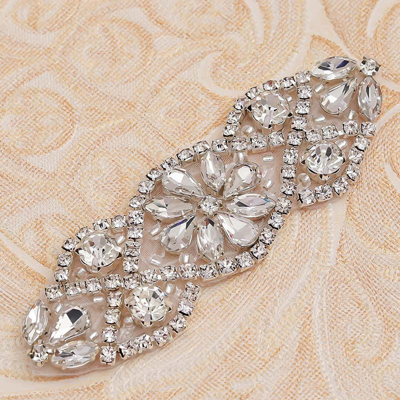 Crystal Rhinestone Appliques for Clothing & Footwear, Hot Fix Adhesive Crystal Patches, Water Diamond Embellishments for Bags, Hair Accessories & Jewelry Decoration