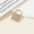 Diamond Studded Lock Pendant, Heart-shaped Lock, Fake Lock Bracelet, Earring Material, Luggage, Clothing Decoration, Diy Alloy Jewelry Accessories