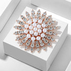 Korea style full pearl swan rhinestone flower brooch pin -women's fashion accessories
