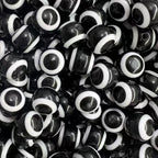 Resin Devil's Eye Beads - Turkish Blue Evil Eye Striped Loose Beads for DIY Jewelry