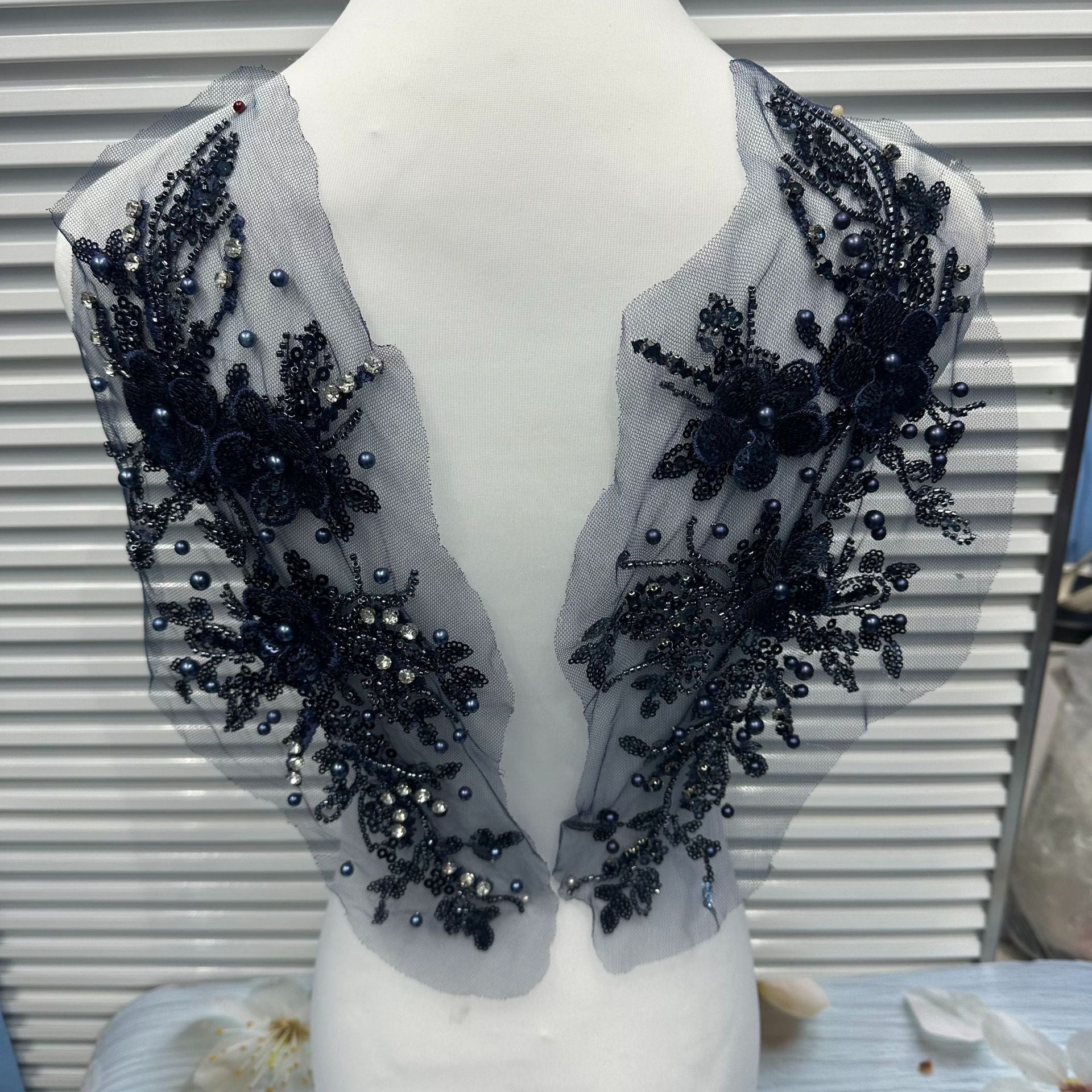 New Arrival Multi-Color Lace Embroidered Sequin Trim - DIY Bridal/Evening/Dance Costume Applique Lace Border