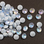 33-Facet 8mm Mocha Gradient Pointed-Back Nail Rhinestones – Mini Stacked Crystal Gems for DIY Manicure, Bag & Apparel Embellishments