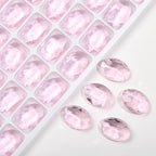 K9 Glass 10x14mm Ice Oval Pointed-Back Rhinestones – Bulk Colorful Marquise Gems for Nail Art