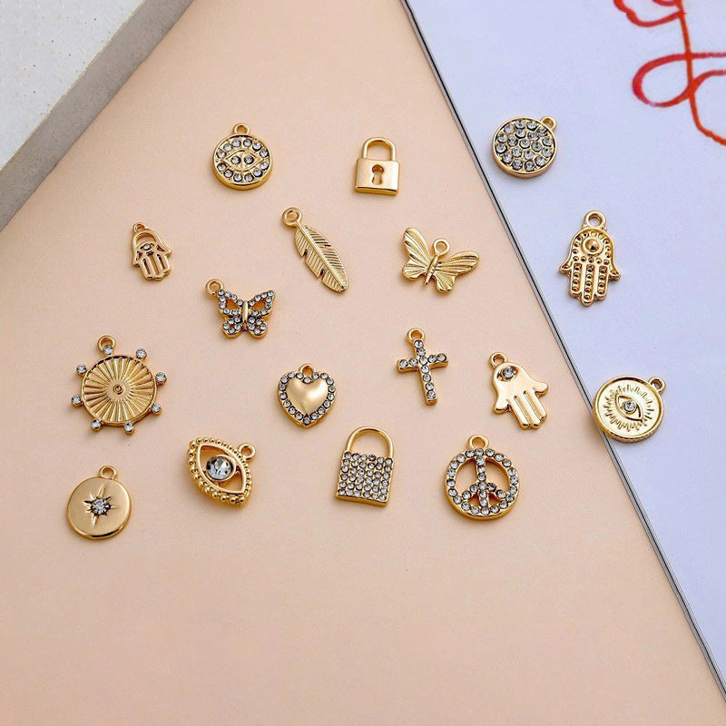 Electroplating Point Diamond Zinc Alloy Small Pendant Diy Jewelry Accessories High-end Bracelet Necklace Earrings Diy Material Pendant