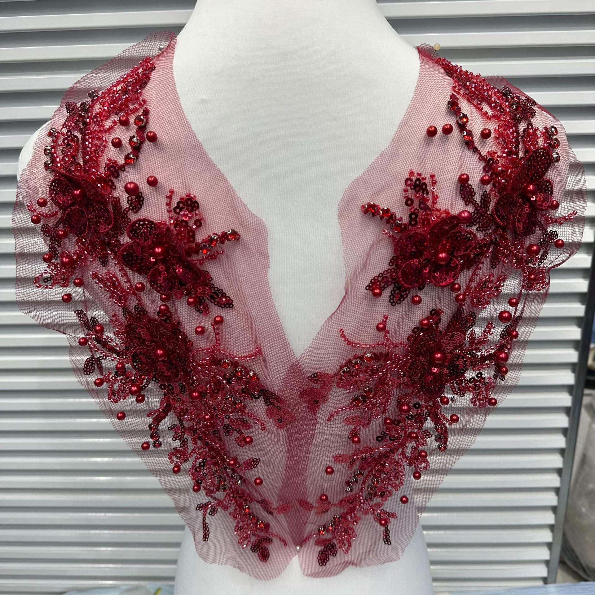 New Arrival Multi-Color Lace Embroidered Sequin Trim - DIY Bridal/Evening/Dance Costume Applique Lace Border