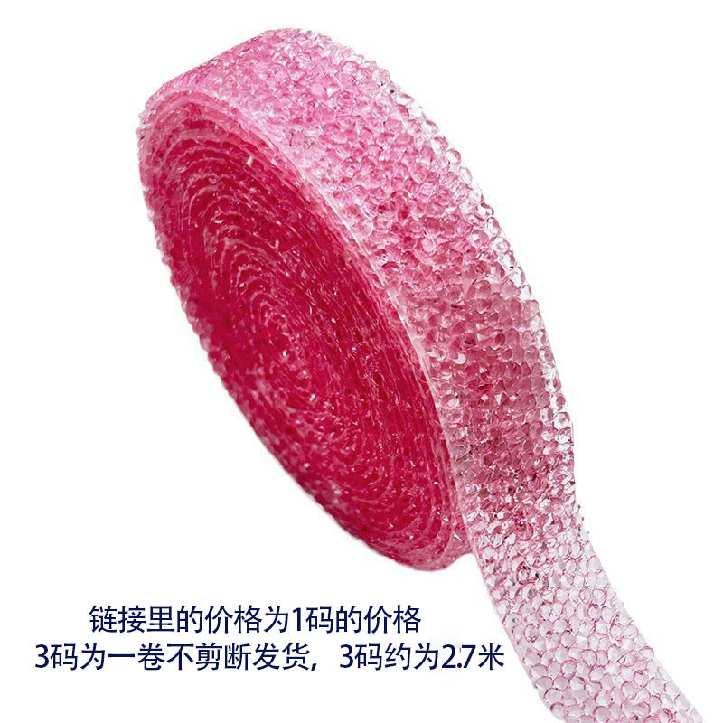 Resin rhinestone strip, self-adhesive rhinestone patch, clothing adhesive hot rhinestone DIY accessory rhinestone strip