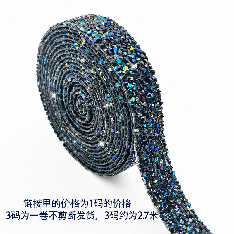 Resin rhinestone strip, self-adhesive rhinestone patch, clothing adhesive hot rhinestone DIY accessory rhinestone strip