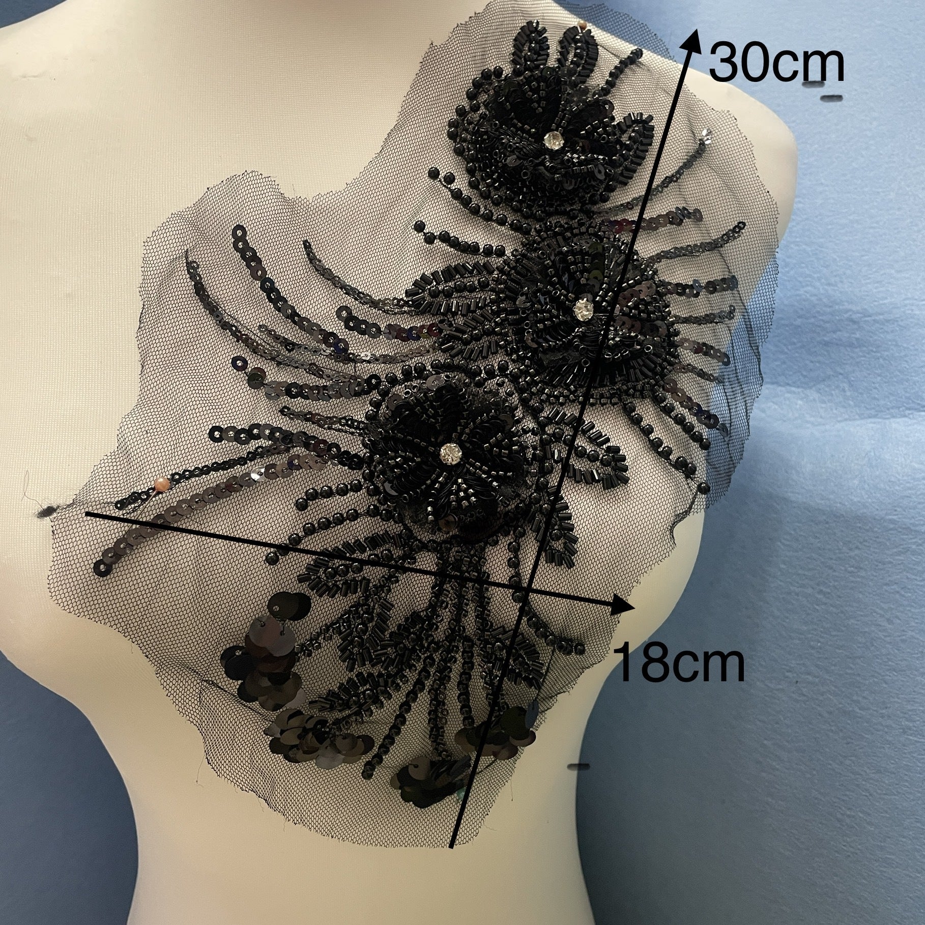 Multicolor Lace Trim with Embroidered Flowers, Sequins & Tube Beads – Heavy Beaded DIY Appliqué for Wedding Dresses, Evening Gowns, Stage Costumes & Bridal Fashion Sewing Projects