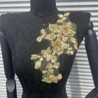 3D Embroidered Flower Patches & Delicate Lace Trims - All-in-One Apparel Decor Set