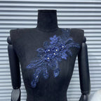 3D Embroidered Lace Floral Appliqué - Decorative Trim for Dresses & DIY Fashion