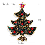 Women's Christmas Brooches Set - New Fashion Santa Tree Reindeer Wreath Snowflake Bell Pins