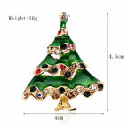 Women's Christmas Brooches Set - New Fashion Santa Tree Reindeer Wreath Snowflake Bell Pins