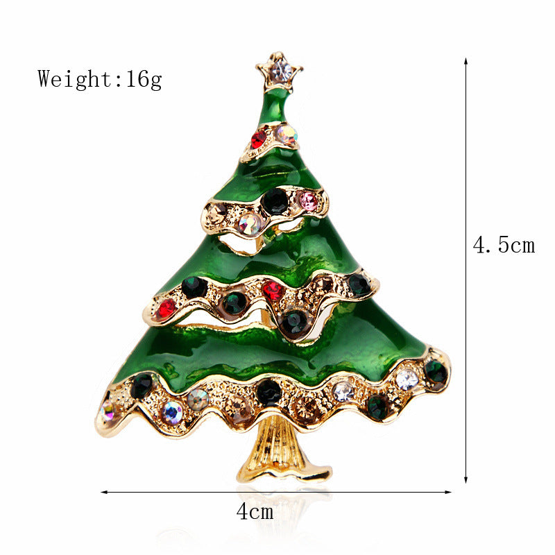 Women's Christmas Brooches Set - New Fashion Santa Tree Reindeer Wreath Snowflake Bell Pins