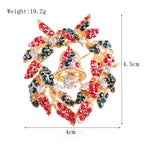 Women's Christmas Brooches Set - New Fashion Santa Tree Reindeer Wreath Snowflake Bell Pins