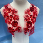 3D Lace Appliqué with Beading, Sequins & Embroidery – Sparkling DIY Patch for Wedding Dresses, Evening Gowns & Bridal Fashion Sewing Projects