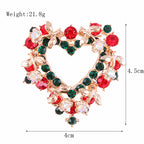 Women's Christmas Brooches Set - New Fashion Santa Tree Reindeer Wreath Snowflake Bell Pins