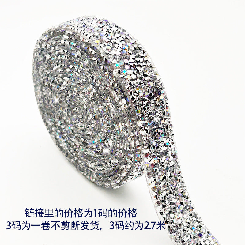 Resin rhinestone strip, self-adhesive rhinestone patch, clothing adhesive hot rhinestone DIY accessory rhinestone strip